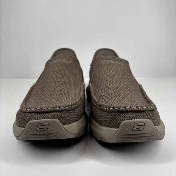 Skechers Parson Ralven Men\'s US 11.5 Taupe Moc Toe Slip-On‎ Casual Comfort Shoes
